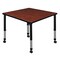 Regency Square Mobile Tables, 42 W, 42 L, 23-34 H, Wood, Metal, Cherry TB4242CHAPCBK - alternate 1